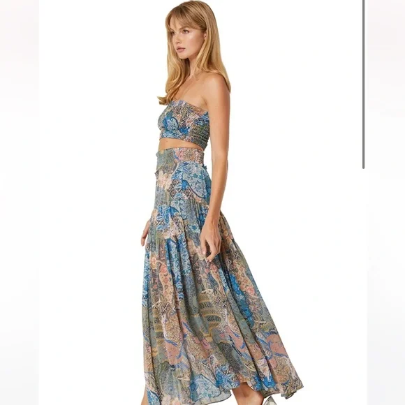 BNWT! Misa Los Angeles Roksana Bandeau & Bar Skirt Set!! - Picture 6 of 13